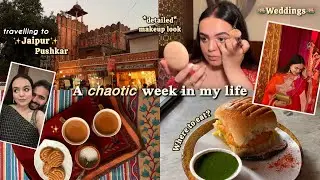 Week in my life✨ Wedding prep 💅🏻Jaipur & Pushkar🪷 face shaving & makeup routine, bapu bazar & more 💛