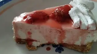 Cheesecake de fresa 🍓 hace calor y se antoja algo fresco y rico 😋 16 de marzo 2025 domingo CDMX
