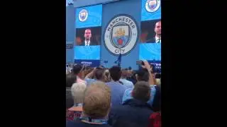 Manchester city Pep Gaurdiola meets the fans