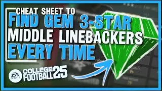 Cheat Sheet to Find 3 Star Gem MLBs in College Football 25