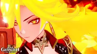 【CN Dub / ENG Sub】Mavuika The Pyro Archon First Appearance Cutscene | Archon Quest | GI v5.0