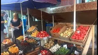 Vacation in Georgia. The market in Kobuleti 2019: price, range. The center of the city.