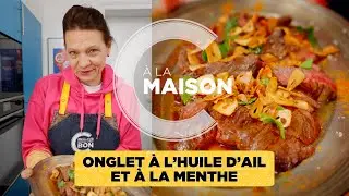 Onglet à l’huile d’ail et à la menthe
