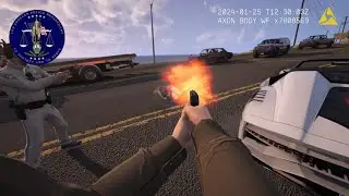 [NO COMMENTARY] 4K GTA V LSPDFR - HIGH SPEED CHASE, SHOTS FIRED, SPIKE STRIP BACKUP