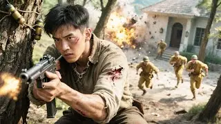 【2025 action movie】 Japanese troops take hostages, but the young man is an explosives expert!