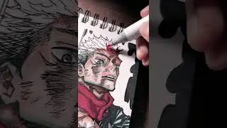 Coloring itadori #jjk #drawing #art #jujutsukaisen #drawingtutorial