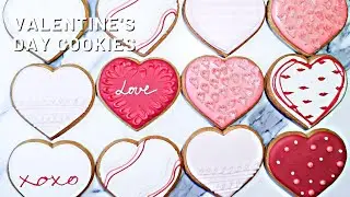 How To Decorate Cookies for Valentine's Day. Satisfying Cookie Decorating Video #icingcookies
