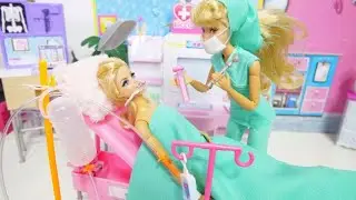 Barbie Doll & 8 Princess High School Life-Hospital Play Doctor Play Injection Play-