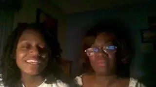 my mom on webcam