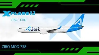 X PLANE 12 / ZIBO MOD 738 ANADOLU NEW LIVERY ( AJET) / SIM TOOL KIT PRO / PERFECT LANDING