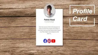 How to Make Profile Card in HTML5 and CSS3 | Profile card design