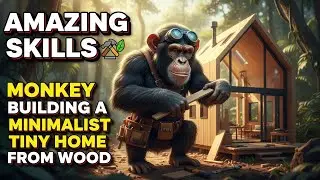 Amazing Skills: Monkey Building a Minimalist Tiny Home from Wood I Minimalist Design