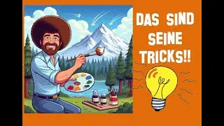 5 geheime Bob Ross Techniken für Acryl 🎨😉| Tutorial | Anfänger | Kunst