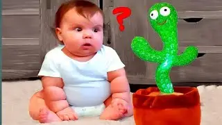Funny Babies Playing with Dancing Cactus Compilation || Just Cute Smile||