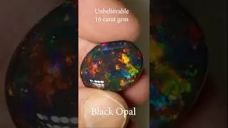 16 CARAT GEM BLACK CRYSTAL OPAL