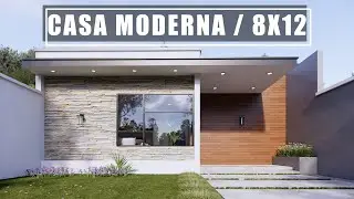 TE SORPRENDERÁ EL DISEÑO DE ESTA CASA MODERNA DE 8X12