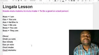 Lingala Lesson Kozala mutu malamu to mutu mabe | To Be a good or a bad person