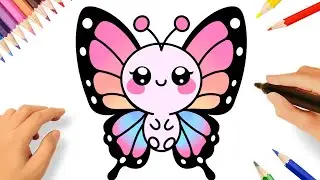 COMO DESENHAR UMA BORBOLETA KAWAII 🦋❤️