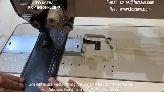 Long Arm Double Needle Walking Foot Leather Upholstery Sewing Machine with Automatic Thread Trimmer