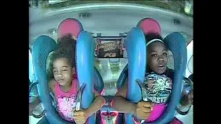 Two Girls Freak Out On The Slingshot Ride