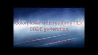 Colorpicker with realtime HEX code generation