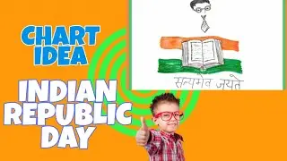 Republic Day Chart Idea || How to draw Dr. B.R. Ambedkar with constitution