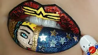 WONDER WOMAN LIP TUTORIAL | COMIC INSPIRED LIP ART | DARLENE ABREU