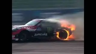 Nissan 370Z on fire whilst drifting!!!😳 #shorts #cars #jdm #drift #fire