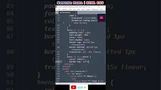 Swinging Panel | HTML CSS | #html #css #shorts