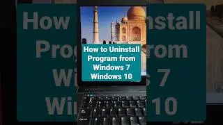 How to Uninstall program from Windows 7 and Windows 10 #computerlearning #shorts #ytshorts
