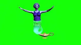 Green Screen  Genie In A Lamp No Copyright (Free To Use)