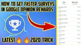 HOW TO GET FASTER SURVEYS IN GOOGLE OPINION REWARDS LATEST 2020 TRICK IN LOCKDOWN MUST WATCH||