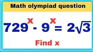 Germany | math olympiad question |a nice math exponential question | find x=?