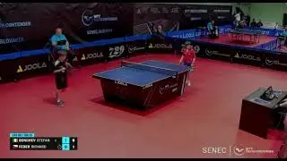 WTT Youth Contender Senec 2023: U13 Stefan Bonchev (IRE) vs Richard Feber (CZE) 3:0