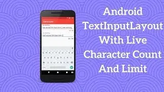 31.  Add a Character Counter to the AppCompat EditText