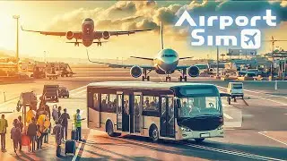 от АВТОБУСА до ТЕЛЕТРАПА и ЗАПРАВЩИКА! Обслуживаем самолеты в AirportSim /Часть 3/