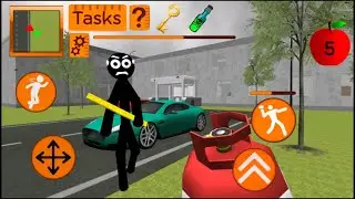 Stickman Neighbor Teacher Escape - Level 2 - Gameplay