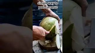 simple way to peel coconut |ASMR