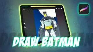 Learn How to Draw BATMAN on Procreate IPAD