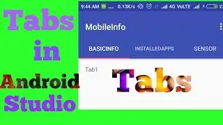 Tabs in Android Studio | How ro create tabs in Android studio Like whats App?