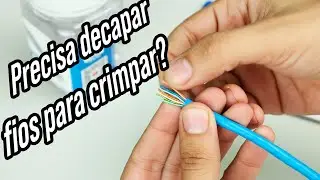 Precisa decapar os fios do cabo de rede para crimpar com conector RJ45 macho?