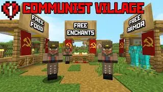 I built a COMMUNIST VILLAGE in Hardcore Minecraft