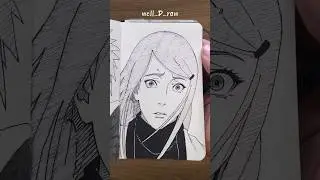 [ASMR] Drawing Kushina 🍅 - Naruto #satisfying #shorts #asmr