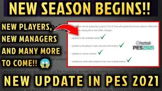 NEW PLAYERS, MANAGERS AND MANY MORE TO COME IN PES 2021 MOBILE