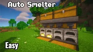 How to Build Minecraft Easy Auto Smelter Tutorial