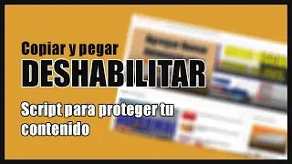 Script Para Bloquear Copiar Contenido de Blog - Plugin Anti-Plagio Para Evitar Clic Derecho de Ratón