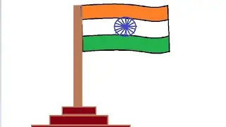 How to draw in Ms paint|drawing in Ms paint|Ms paint tutorial|how to draw in computer|Indian flag|