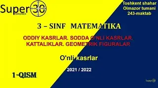 3-sinf Matematika | 97-mavzu | O'nli kasrlar. 