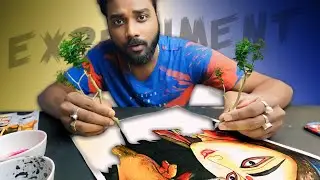I Draw with Branches and Get Shocking Results😱 Durga Maa Drawing