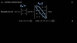 The Trace of a Matrix